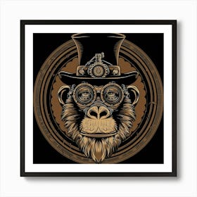 Steampunk Monkey 44 Art Print