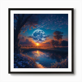 Full Moon In The Sky 1 Art Print