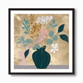 Floral Arrangement In A Vase Art Print