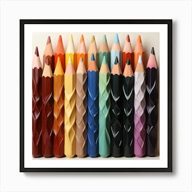 Spectrum Harmony A Pencil Palette Symphony Art Print