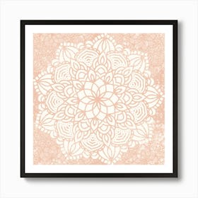 Mandala Blush Boho Meditation Art Print