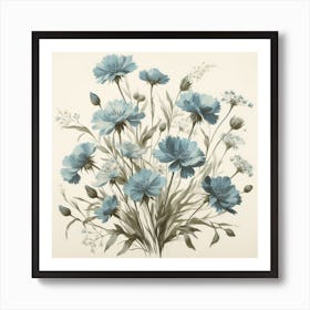 Blue Cosmos Art Print