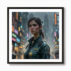 Cyberpunk City Art Print