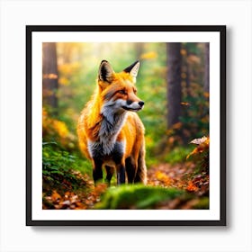 Red Fox In The Forest Art Print