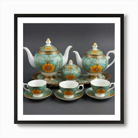 Chinese Tea Set Art Print