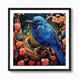 Blue Bird Art Print