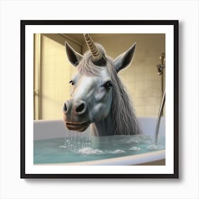 Unicorn Bath Art Print