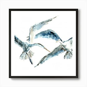 Herons In Flight Art Print