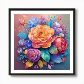 Bouquet Of Flowers Art Print