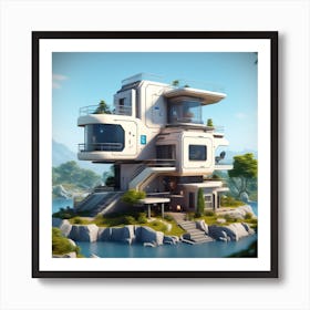 Futuristic House 3 Art Print