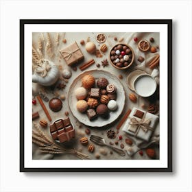 Christmas Desserts Art Print