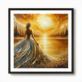 Sunset In A Dress Art Print