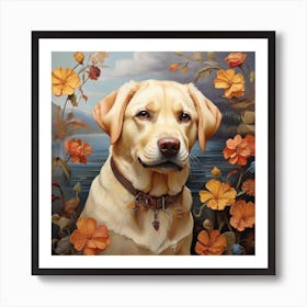 Labrador Retriever dog 3 Art Print