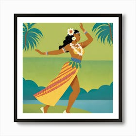 Hawaiian Dancer Art Print