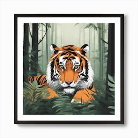 Tiger In The Jungle 1 Art Print