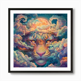 Psychedelic Tiger 8 Art Print