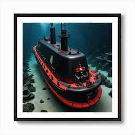 Submarine Underwater Art Print