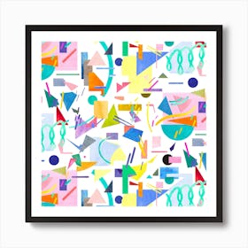 Geometric Collage Pop Art Print