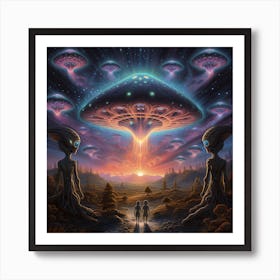 Aliens In The Sky 3 Art Print