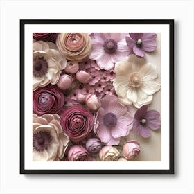 Paper Flower Wall Art 13 Art Print