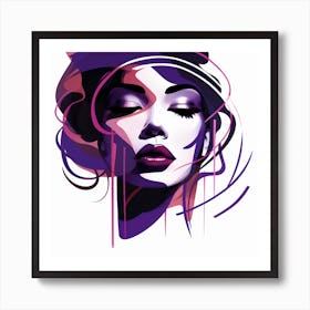 Girl'S Face Art Print