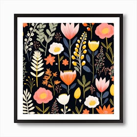 Floral Pattern 1 Art Print