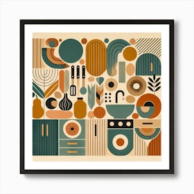 Kitchen Symphony-Harvest Harmony 1 Art Print