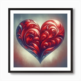 Abstract Heart Art Print