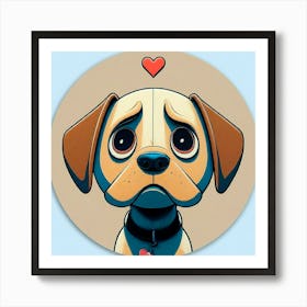 Sad Dog 1 Art Print