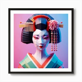 Creativel Geisha Illustration 177 Art Print