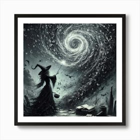 Witch With A Wand Art Print