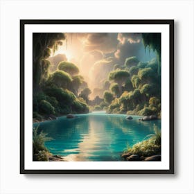River In The Forest 23 Art Print