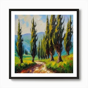 Tuscany Trees Art Print