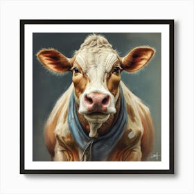 Cow Portrait 14 Art Print