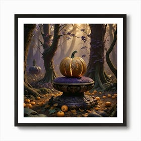 Halloween In The Woods Art Print