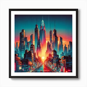 Twilight Metropolis Art Print