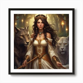 Wolf Woman 1 Art Print