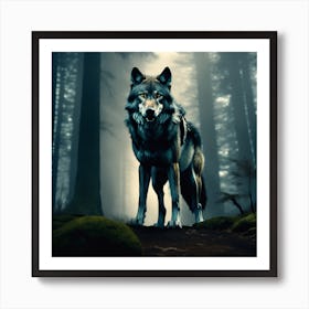 Wolf In The Forest Art Print