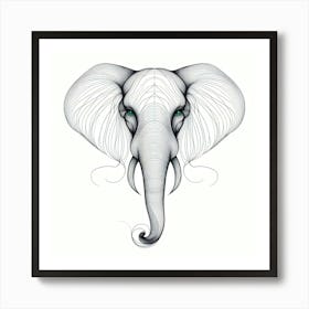 Elephant Head 4 Art Print