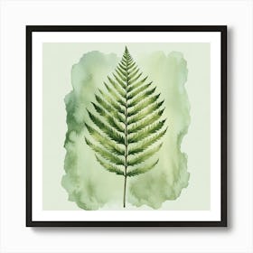 Watercolor Fern Leaf 1 Art Print