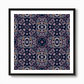 Abstract geometrical pattern with hand drawn decorative elements 2 Art Print