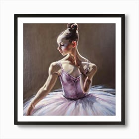 Ballerina in White Art Print