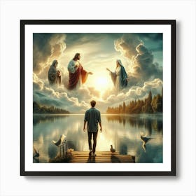 Jesus In Heaven Art Print