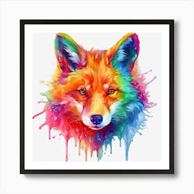 Colorful Fox 5 Poster