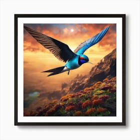 Giant Swallow Earth Art Print