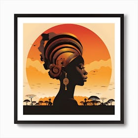 BB Borsa Africa Sunset Paint Art Art Print