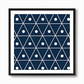 Harmony Blue Square Art Print