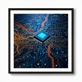 Computer Circuit Board 8 Art Print