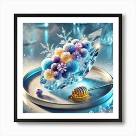 A Futuristic Dessert Called Frostberry Crystals, E Art Print