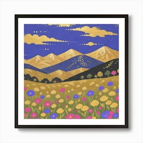 Flowers In The Mountains Art Print